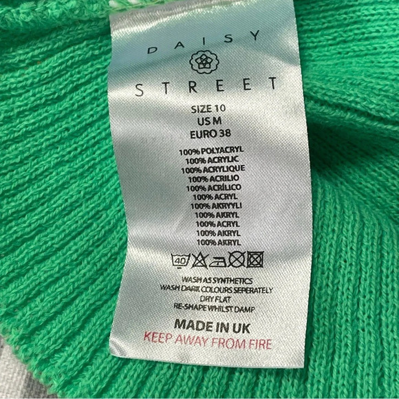 DAISY STREET x MODCLOTH Scream for Green Cardigan in Neon Green Stripes - Picture 7 of 8